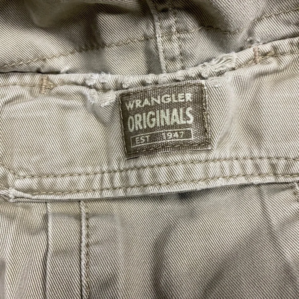 Wrangler Cargo Pants Mens 34x32 Khaki Tan Originals Straight Leg Cotton Twill